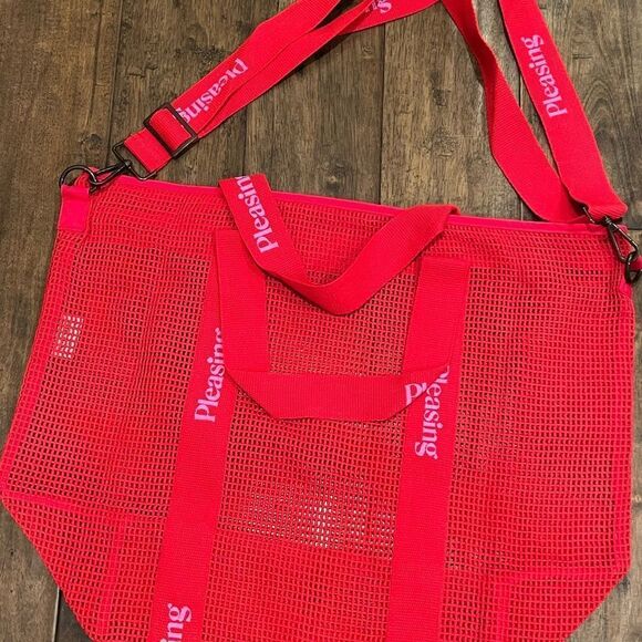 Harry Styles Pleasing Red / Pink Pop Up Shop Exclusive Mesh Tote Bag - Picture 2 of 5